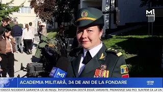 Parade, combat demonstrations, and military equipment at the "Alexandru cel Bun" Academy