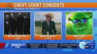 Concerts, special days for day 10 of the New York State Fair