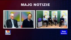 Michele Petruzzellis negli studi di TeleMajg con il direttore Maiulli e i “Moschettieri” 5 04 2024
