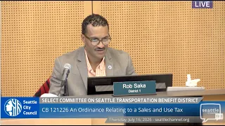 Select Committee on Seattle Transportation Benefit District 7/16/2026