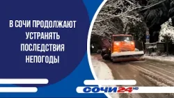В Сочи продолжают устранять последствия непогоды