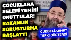 Orta okulda skandal görüntüler! Küçük çocuklara Selefi yemini okuttular... Cübbeli Ahmet'ten tepki