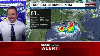 Tropical Storm Bertha threatens dangerous beach conditions across the Gulf Coast