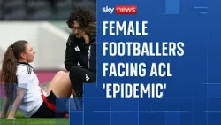 Why are female footballers more susceptible to rupturing their anterior cruciate ligament?