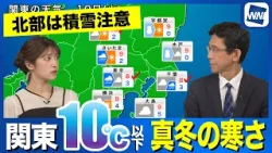 【あすの天気】関東は10℃以下の気温で真冬の寒さに　北部は積雪に注意