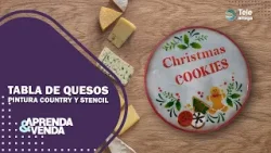 ?? Tabla de Quesos en MDF | Pintura Country y Stencil Paso a Paso