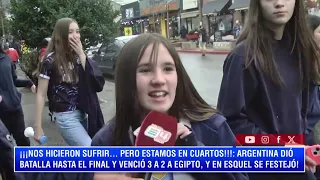 FESTEJO ARGENTINA LE GANO A EGIPTO Y ESTAMOS EN CUARTOS