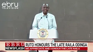 President Ruto Calls for Moment of Silence in Honour of Late Raila Odinga.#ebrunews