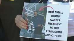 SF firefighters rally for retiree denied cancer treatment by Blue Shield as more come forward