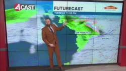 Dry start to the week with chance of light showers Tuesday