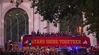 World Cup champion Spain takes a victory lap through the streets of Madrid