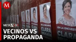 Ciudadanos exigen limpieza en las calles por la basura electoral en CdMx