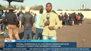 Junta Terminal records chaotic scene of refugees in transit to provinces and Malawi