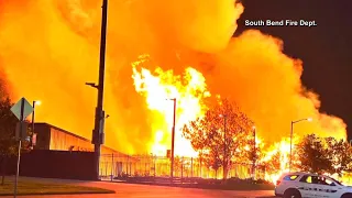 Apartment complex under construction caught fire in Indiana