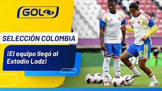 La Selección Colombia llegó al Estadio Lodz para disputar la semifinal del Mundial Sub-20 femenino