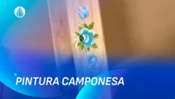 Pintura Bauernmalerei de um Cesto e Cordão de Peixes por Fabiane Guimarães | Faça Você Mesmo