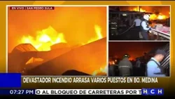 Terrible incendio consume el mercado Medina Concepción