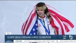 Fact or Fiction: Winter Olympic medals breaking during victory celebrations?