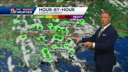 Warm, more humid, and a few showers possible Sunday