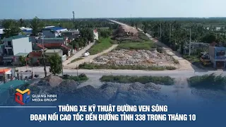 Technical opening of the riverside road segment connecting the highway to provincial road 338 in ...