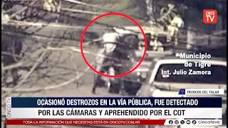 CINCO TV - BROKE A CAR'S REAR WINDOW AND WAS APPREHENDED FOLLOWING A COT PURSUIT
