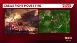 Firefighters battle house fire in south Jackson