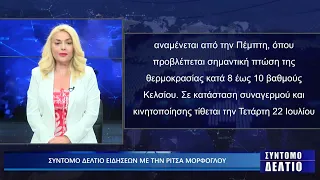 ΣΥΝΤΟΜΟ ΔΕΛΤΙΟ ΕΙΔΗΣΕΩΝ ΜΕ ΤΗΝ ΡΙΤΣΑ ΜΟΡΦΟΓΛΟΥ 21/07/2026