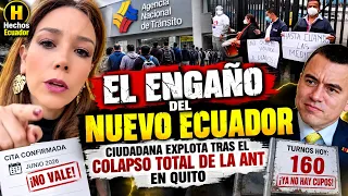 EL ENGAÑO DEL «NUEVO ECUADOR»! Ciudadana explota tras el colapso total de la ANT en Quito