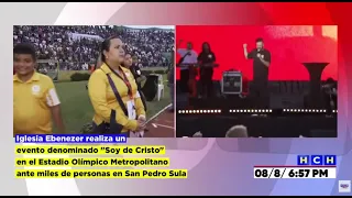 Miles de personas llegan al Estadio Olímpico de SPS a escuchar la palabra de Dios