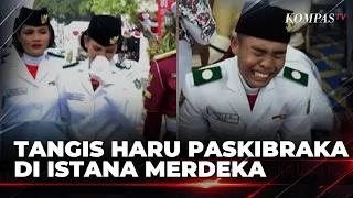 Momen Haru Paskibraka Usai Kibarkan Bendera Merah Putih di Upacara HUT ke-81 RI | KOMPAS MALAM