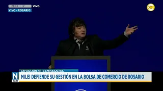 Milei defends his administration at the Rosario Board of Trade │N8:30 PM│08/26/21
