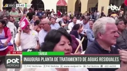 Rodrigo Paz inaugura planta de tratamiento de aguas residuales en Tarija