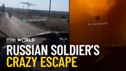 Russian soldier rides through drone explosion | Military Mind