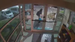 Watch: Vandal shatters doors at KC daycare