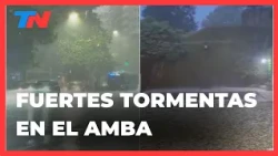 Granizo, truenos y fuertes lluvias: los videos de las tormentas que sorprendieron en el AMBA