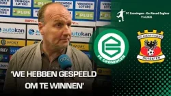 Dick Lukkien ziet Groningen te weinig creëren tegen Go Ahead