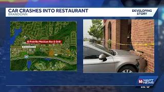 Car crashes into building in Brandon