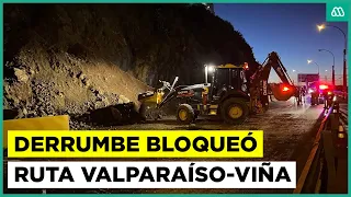 Landslide blocks Valparaíso-Viña route: Traffic chaos in the area