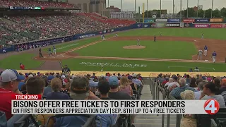 Bisons offer free tickets to first responders