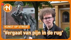 Standbeeld 'Tiggeljongen' in Winsum staat symbool voor de baksteenindustrie
