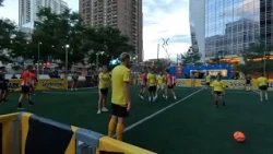 Soccer hype takes over Skyline Park for a night of soccer challenges