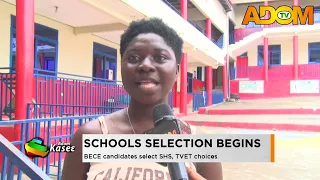 Schools Selection Begins: BECE candidates select SHS, TVET choices - Evening News on Adom TV