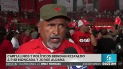 Capitalinos y políticos brindan respaldo a Rixi Moncada y Jorde Aldana