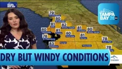 High Winds Expected Across Tampa Bay, Mostly Dry Tonight