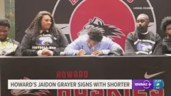 Howard star Jaidon Grayer signs to play football with Shorter University