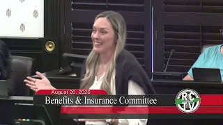 Benefits & Insurance Committee - August 20, 2026