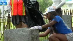 Annual Rockdale Earth Day cemetery clean-up helps local students learn about ancestors, town history