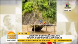 Crecida sorpresa de río en Tocoa, Colón, sorprende a bañistas