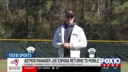 Astros manager Joe Espada returns to University of Mobile for first pitch