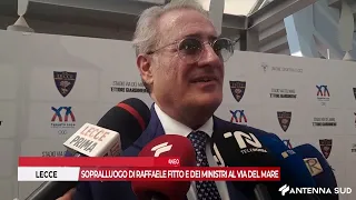 JULY 30, 2026 - LECCE: RAFFAELE FITTO AND MINISTERS INSPECT VIA DEL MARE STADIUM